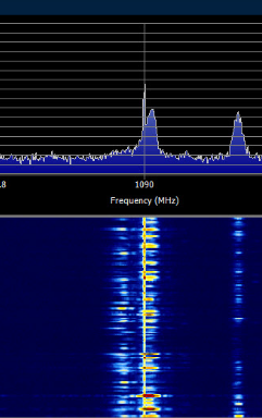 ADS-B Data on an RF Waterfall